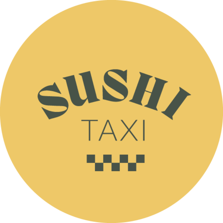 Sushi taxi logo cercle motif logo couleurs rvb 538px 72ppi